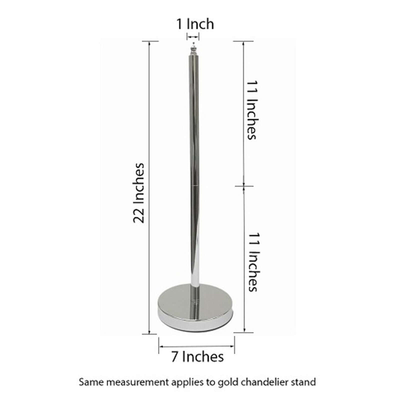3 Pcs Gold Metal Chandelier Lamp Stand Poles and Base, Decorative Lamp Frame Accessories