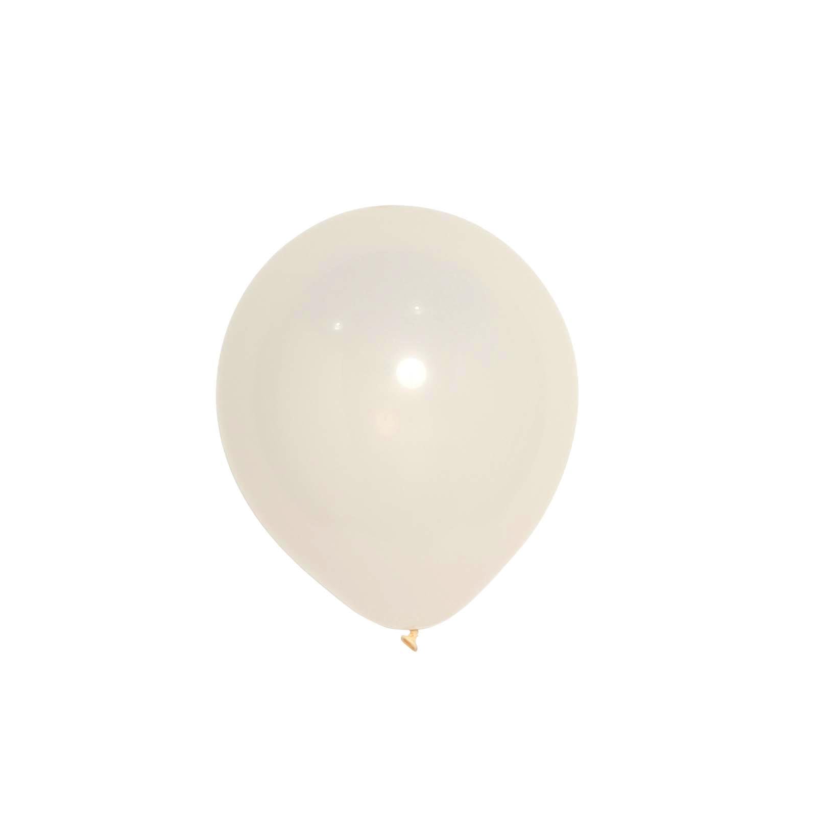 25 Pack 10" Matte Pastel Off White Helium Air Latex Party Balloons