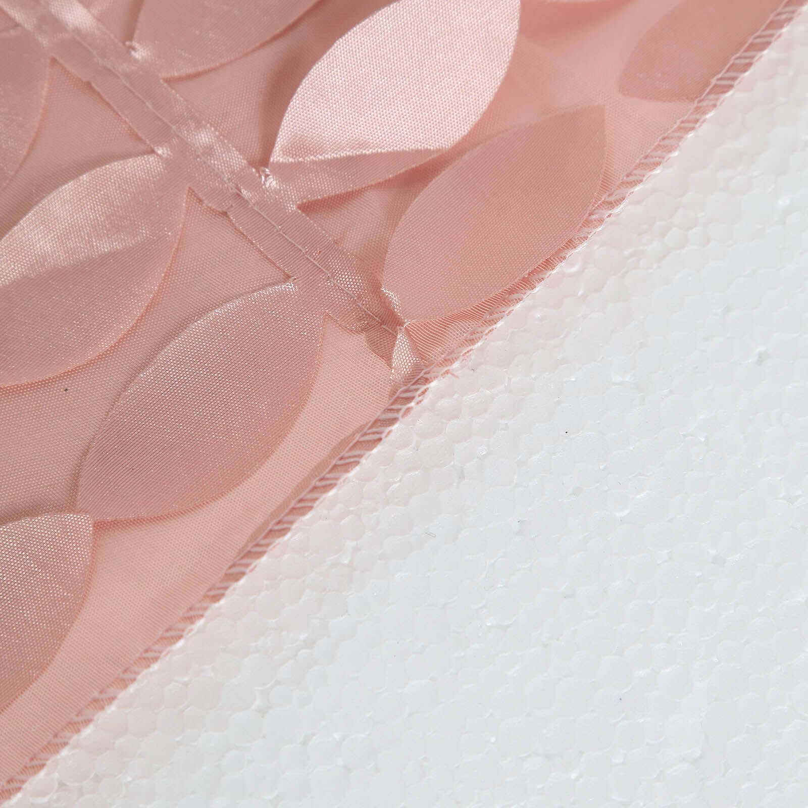 Taffeta 90"x156" Rectangle Tablecloth Dusty Rose | 3D Leaf Petal Design Seamless Table Cover