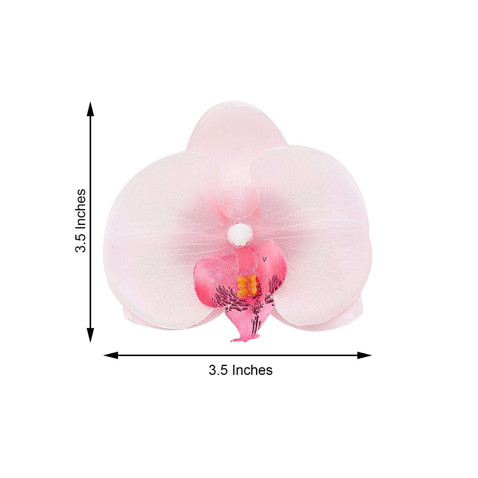 20 Silk Artificial Orchids Flower Heads Pink - Versatile Floral Accents for DIY Floral Arrangements Corsages & Event Decor 4"