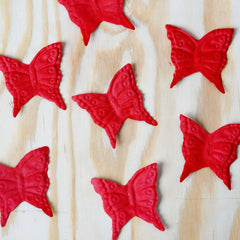 500-Pack Butterfly Scatters Red Silk Confetti - Decorative Party Table Accents