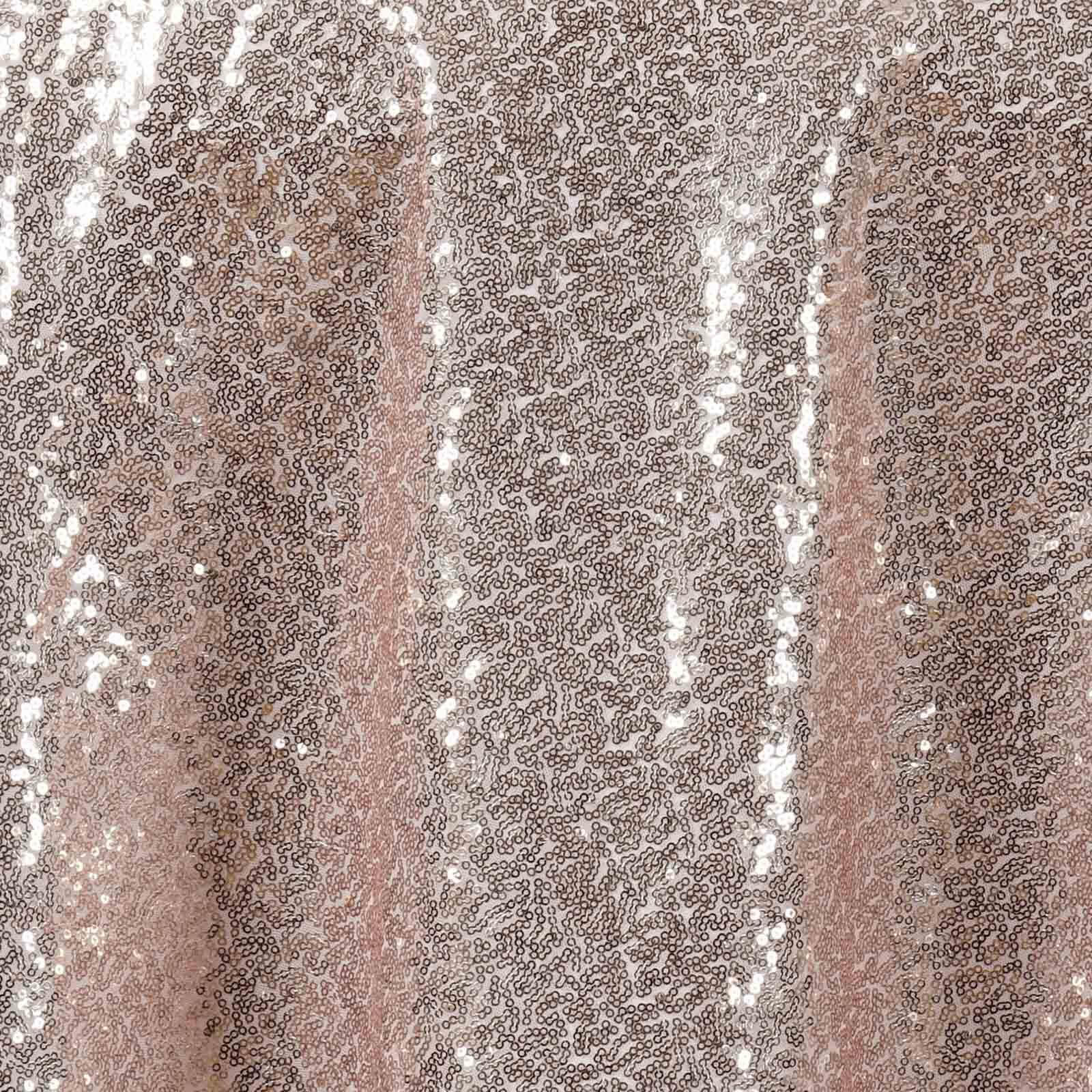 Sequin 90" Round Tablecloth Rose Gold - Glittering Finish Table Cover