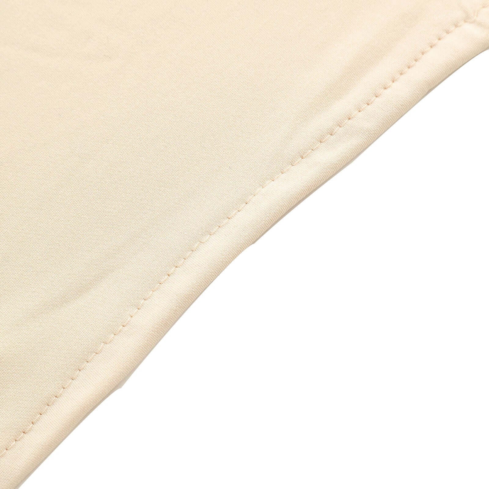 Set of 2 Beige Spandex Fitted Wedding Arch Covers for Round Top and Double Arch Chiara Backdrop Stands - 6ft,8ft