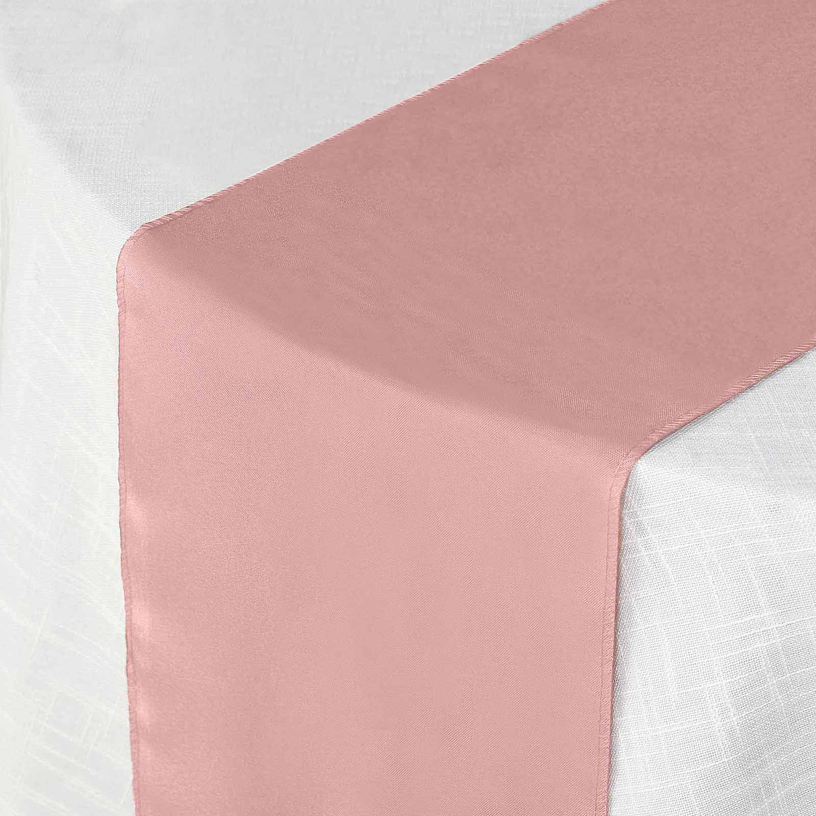 Polyester 12"x108" Table Runner Dusty Rose - Durable & Wrinkle-Resistant Table Decor