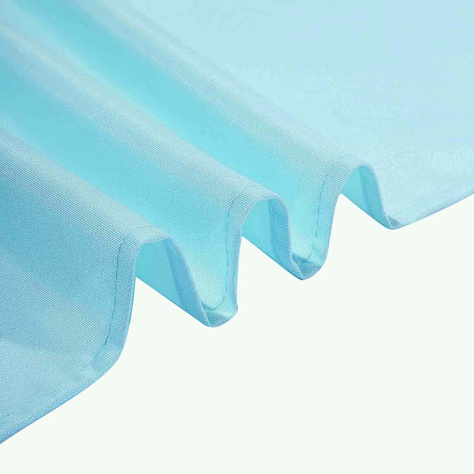 Polyester 90"x90" Table Overlay Square Tablecloth Light Blue - Wrinkle-Resistant & Durable Table Cover