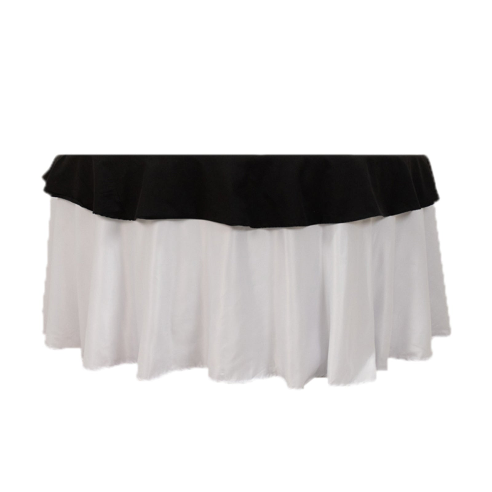 Cotton Blend 70" Round Tablecloth Black - Wrinkle-Resistant Table Cover