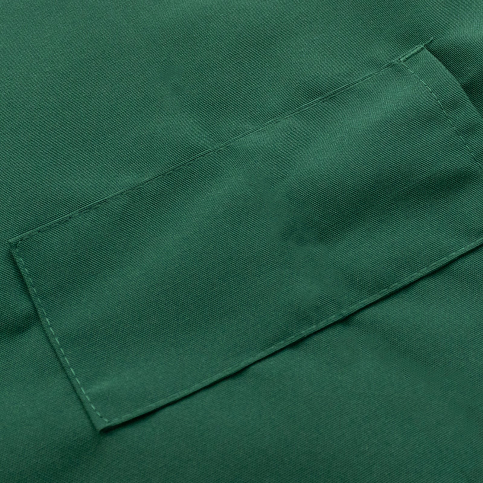 Hunter Emerald Green Premium Polyester Cooking Chef Apron with Adjustable Neck and Long Ties, Waterdrop Resistant 2 Pockets Unisex Kitchen Bib Apron