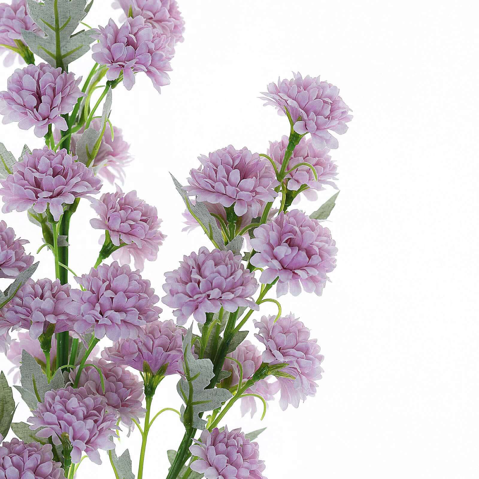 2 Bushes 33" Lavender Lilac Artificial Chrysanthemum Mum Flower Bouquets