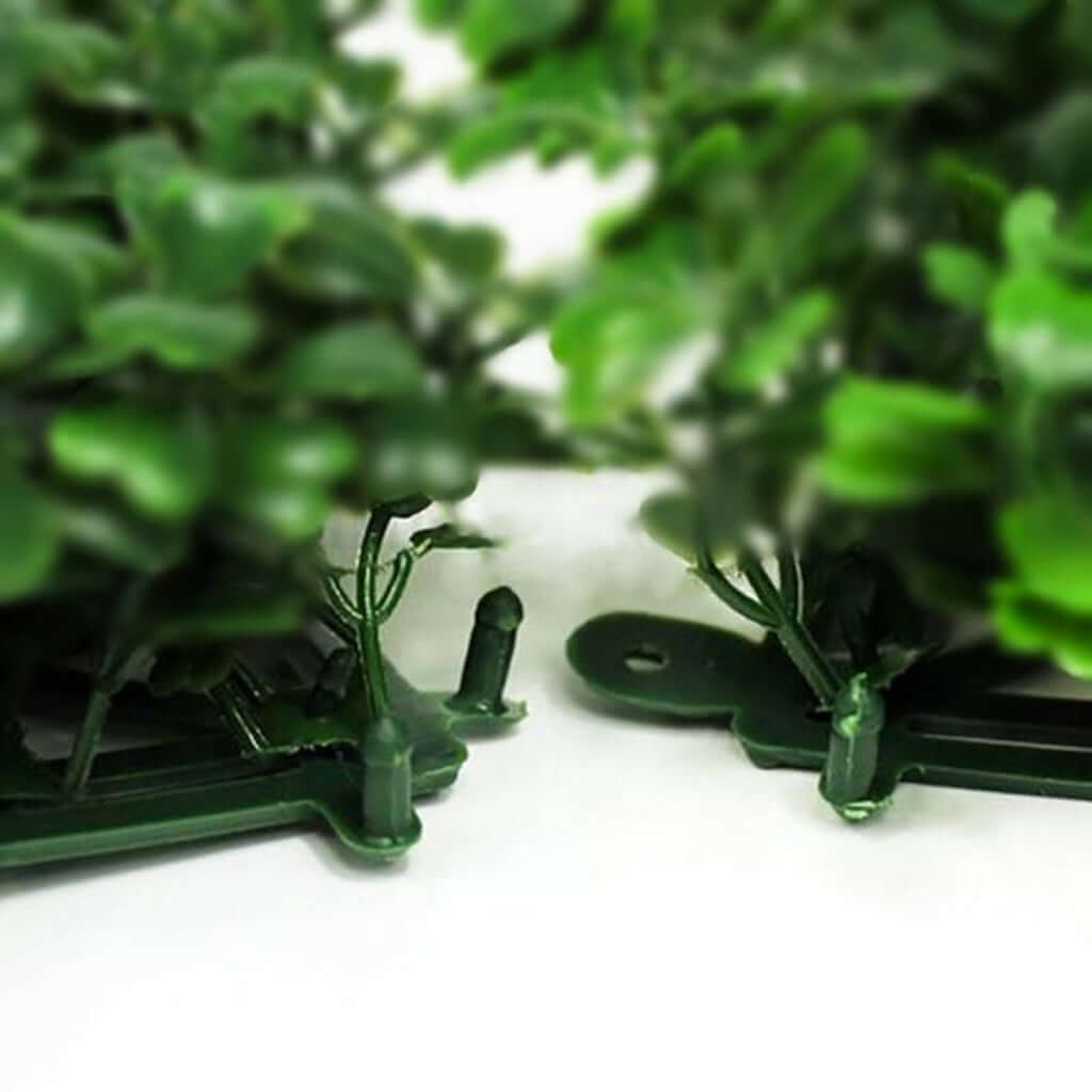 11 Sq ft. Green Boxwood Hedge Locust and Cypress Garden Wall Backdrop Mat - 4 Artificial Panels