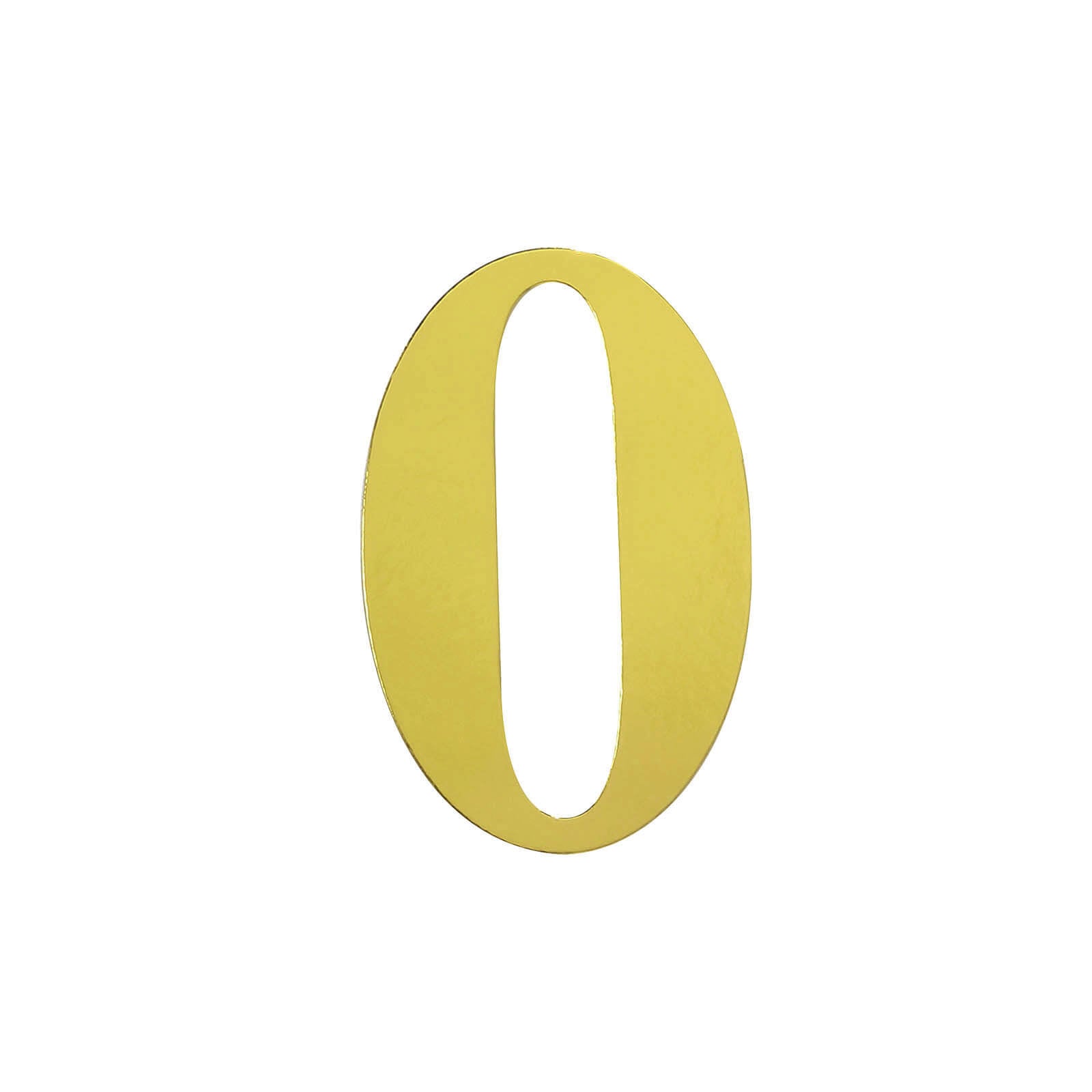 4 Pack 5" Metallic Gold 0-9 Number Stickers Banner, Customizable Stick On Numbers - 0