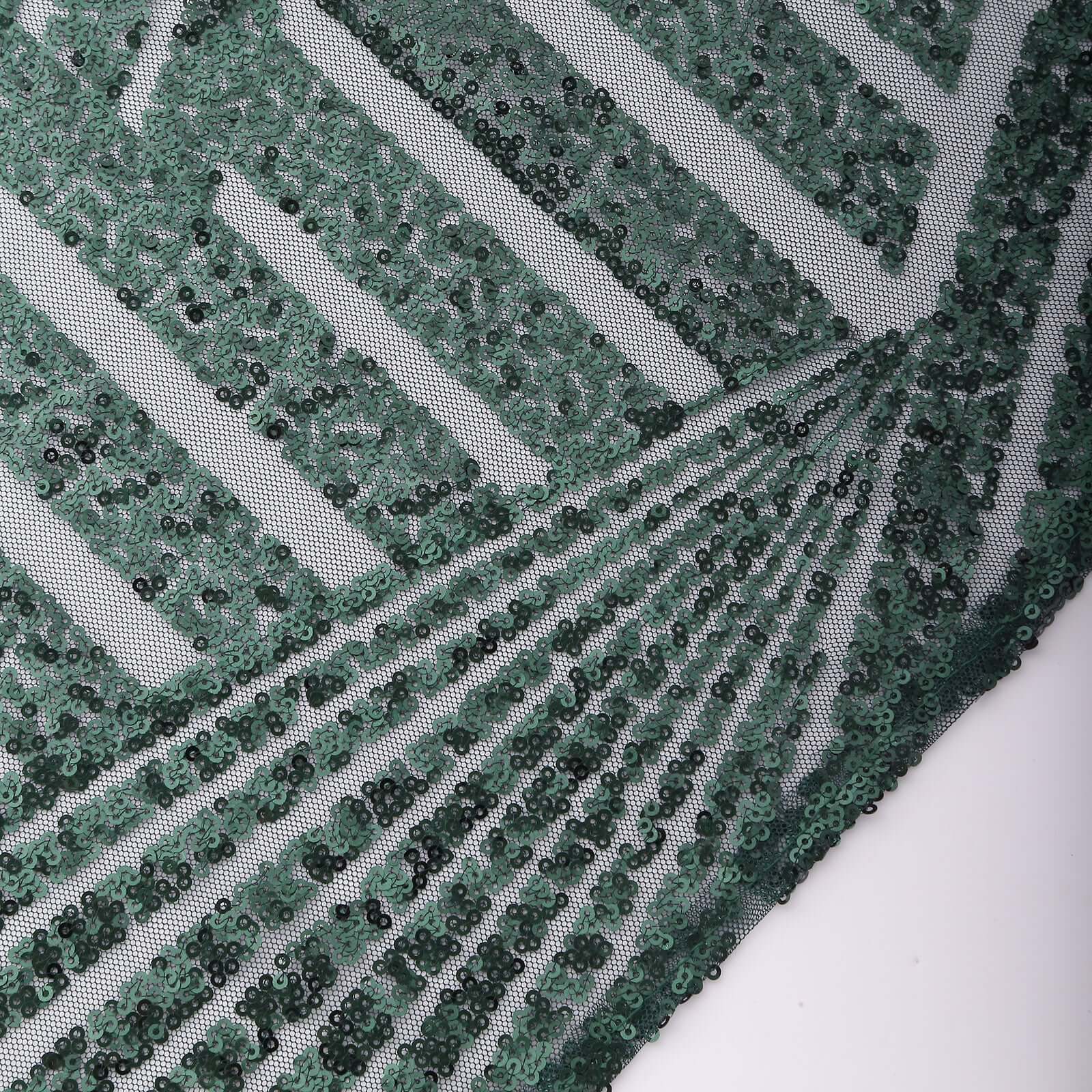 Sequin Napkins 20"x20" Hunter Emerald Green - Diamond Pattern Reusable Napkin