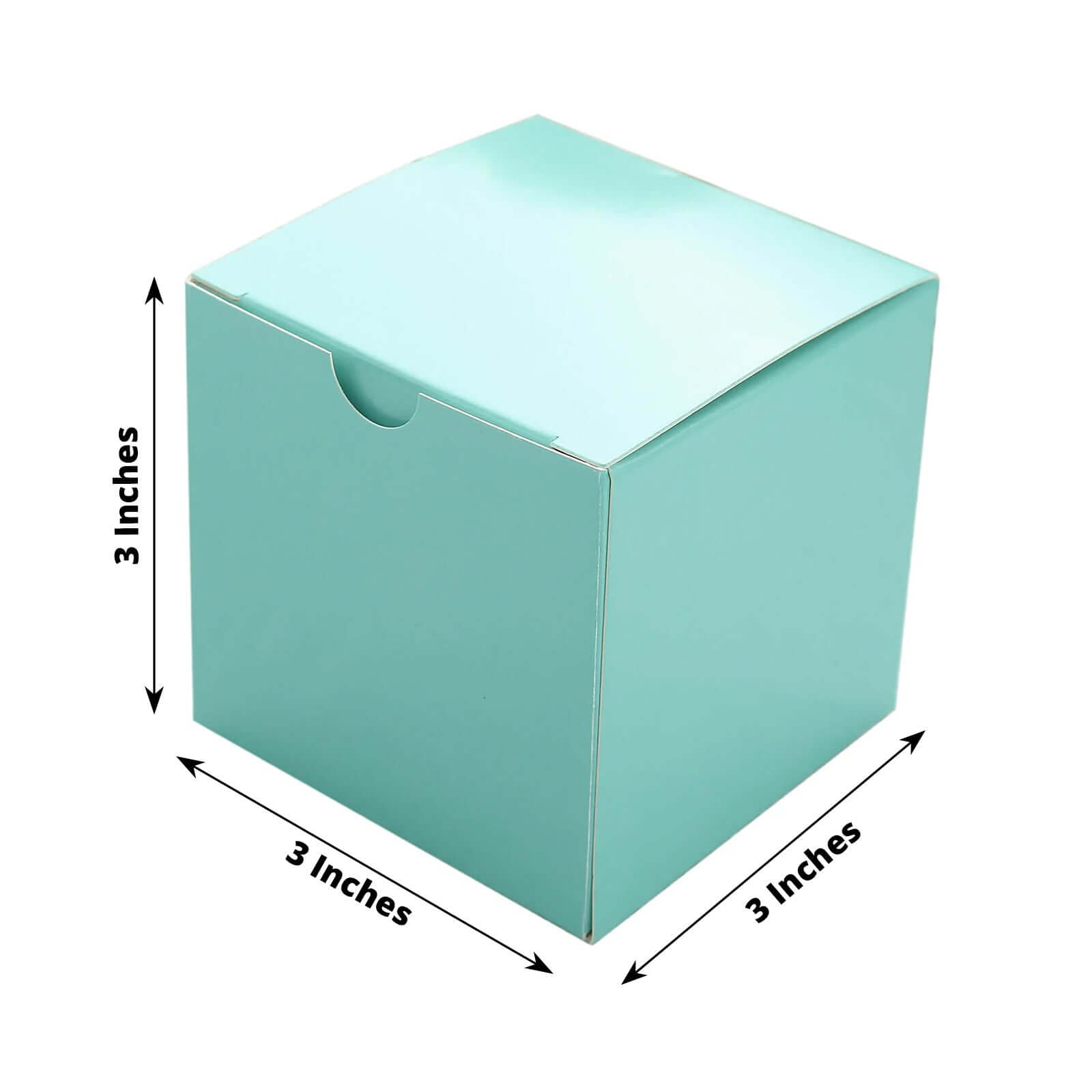 100 Pack 3" Easy DIY Turquoise Party Shower Favor Candy Gift Boxes