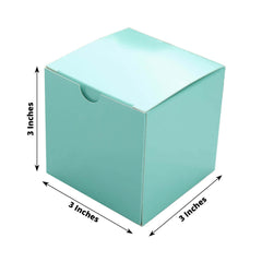100 Pack 3" Easy DIY Turquoise Party Shower Favor Candy Gift Boxes