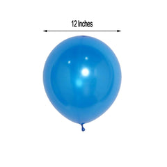 25 Pack 12" Shiny Pearl Royal Blue Latex Helium or Air Balloons
