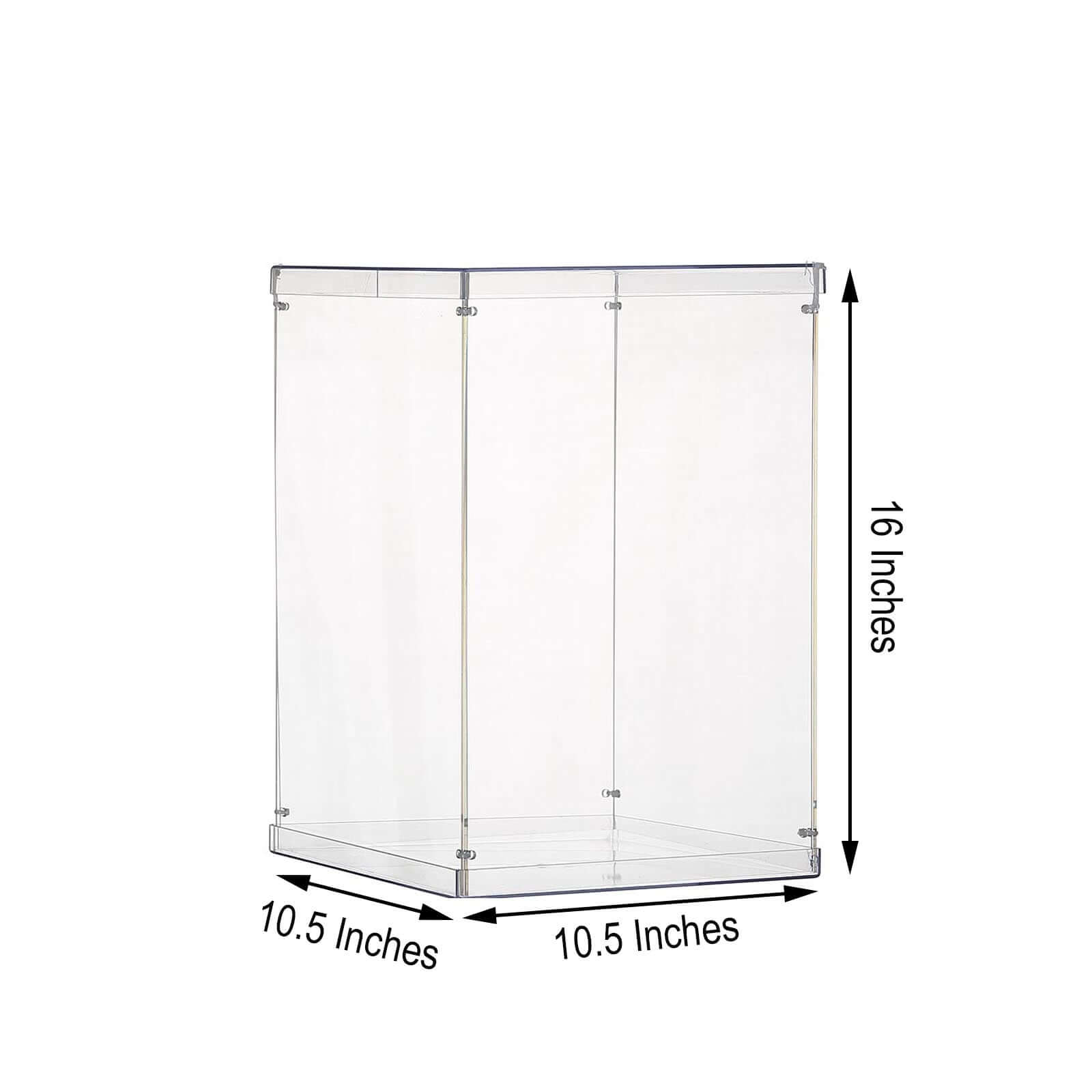 Acrylic Pedestal Riser Display Box Transparent Clear - Functional Centerpiece for Weddings and Parties 16"