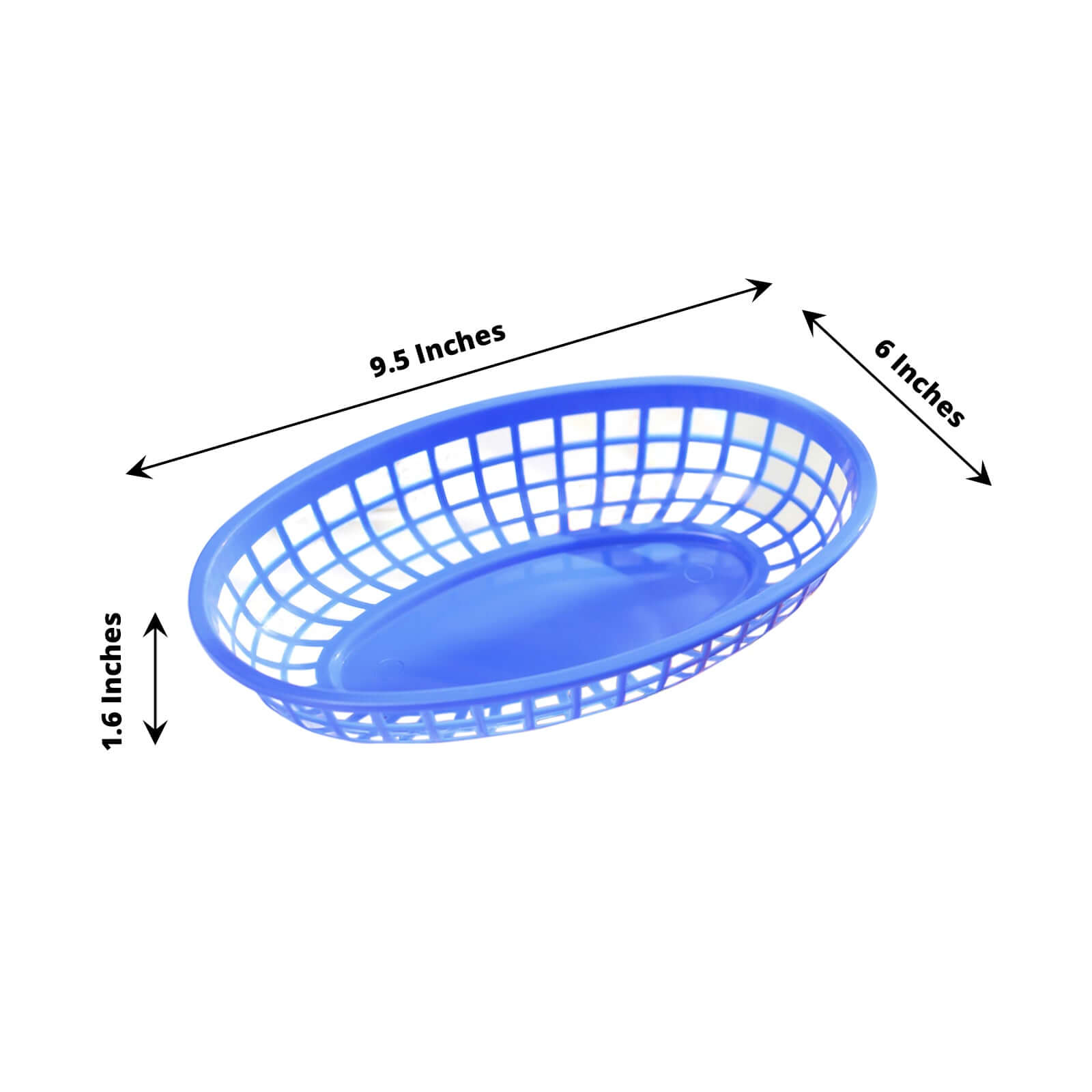 6-Pack Plastic Food Baskets with 50 Wax Paper Liners Assorted Colors - Durable Oval Deli Serving Trays
