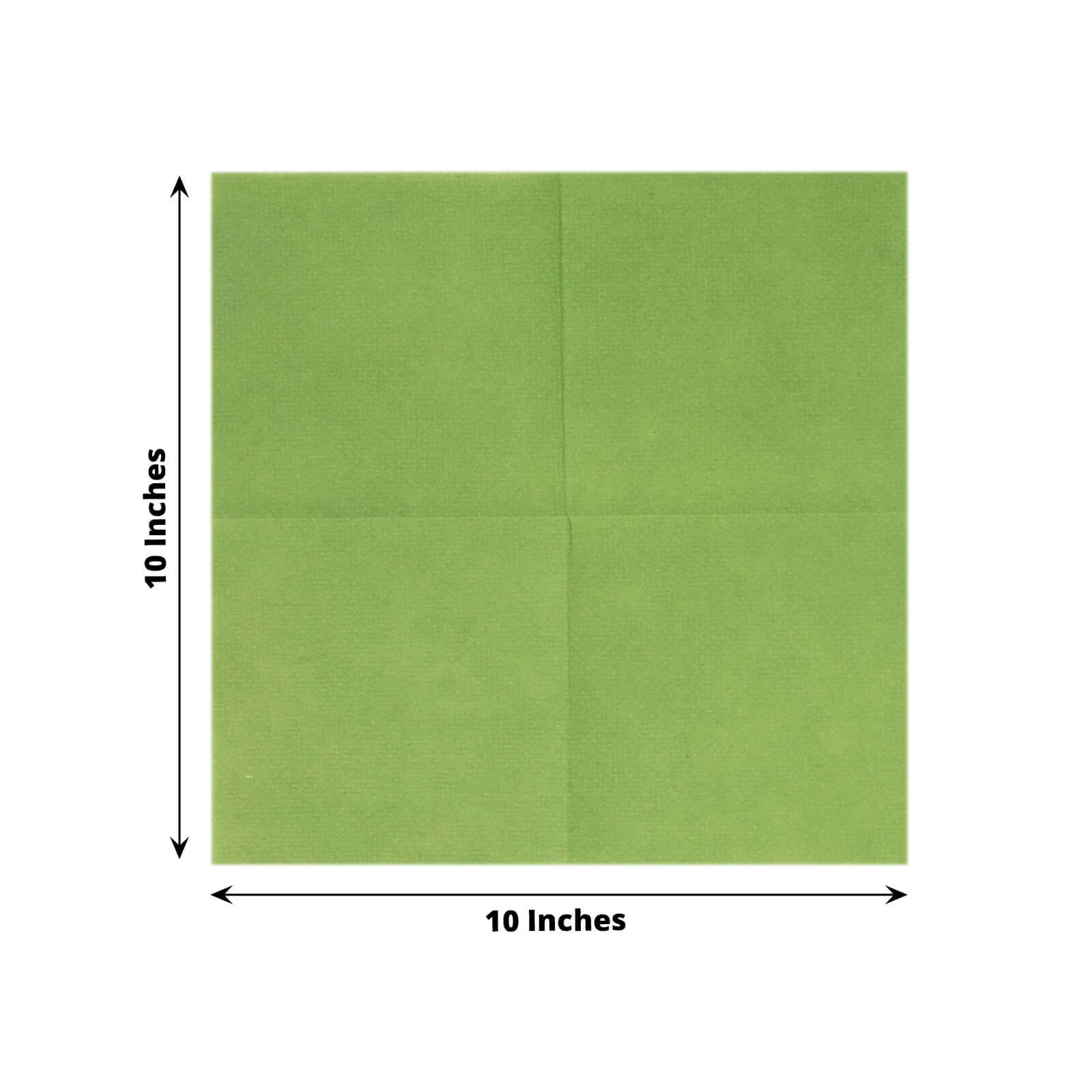 20-Pack Paper Linen-Like Cocktail Napkins Olive Green - Disposable 5"x5" Airlaid Soft Napkins
