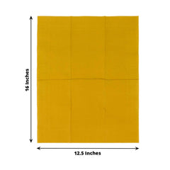 50-Pack Paper Napkins Soft Gold - Disposable 2-Ply Cocktail and Beverage Napkins for Weddings