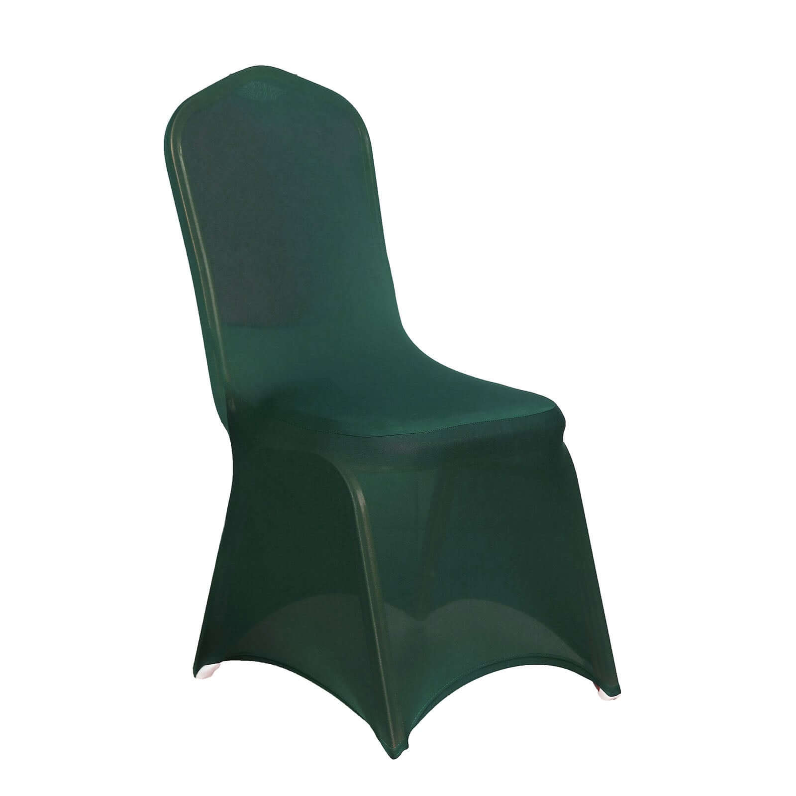 Spandex Chair Cover for Banquet Chairs Hunter Emerald Green - Stretch 160GSM Fabric with Slip-On Slipcover