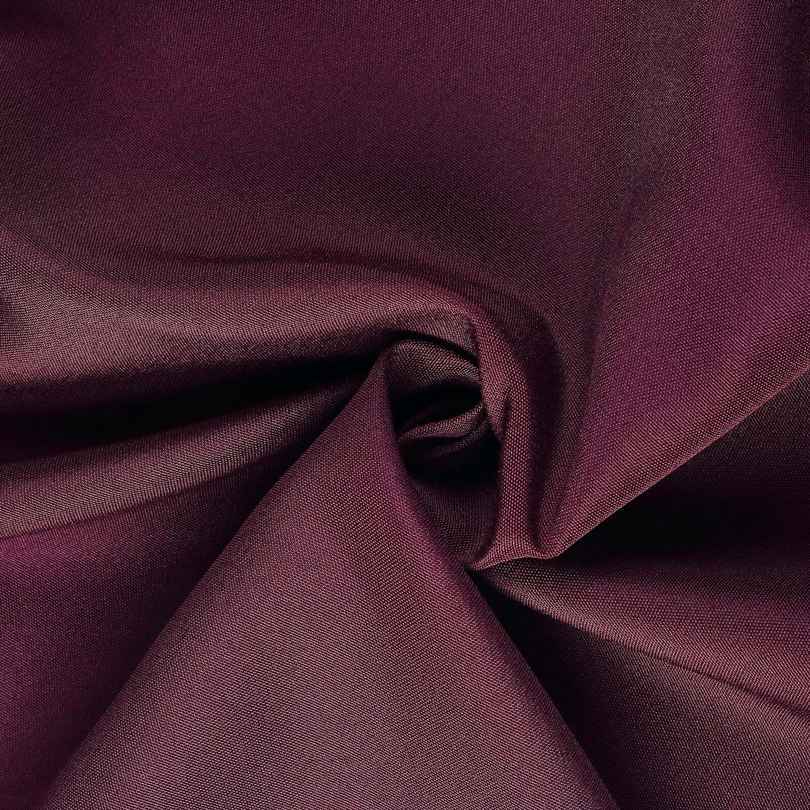 Polyester Slip On Banquet Chair Covers Burgundy - Stain-Resistant Reusable Durable Fabric
