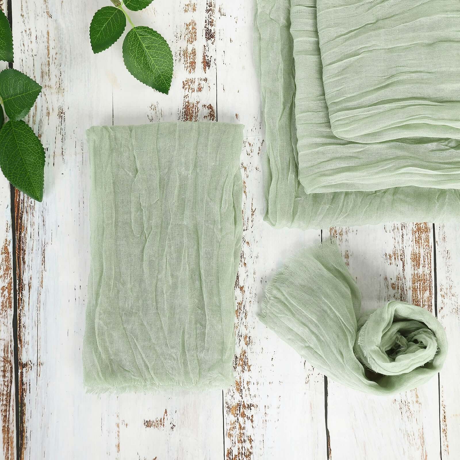 5 Pack Gauze Cheesecloth 24"x19" Napkins Sage Green Reusable Dinner Napkins