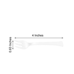 36-Pack Dessert Forks Mini Heavy Duty Design Clear - Plastic Disposable Utensils for Catering and Gatherings 4"