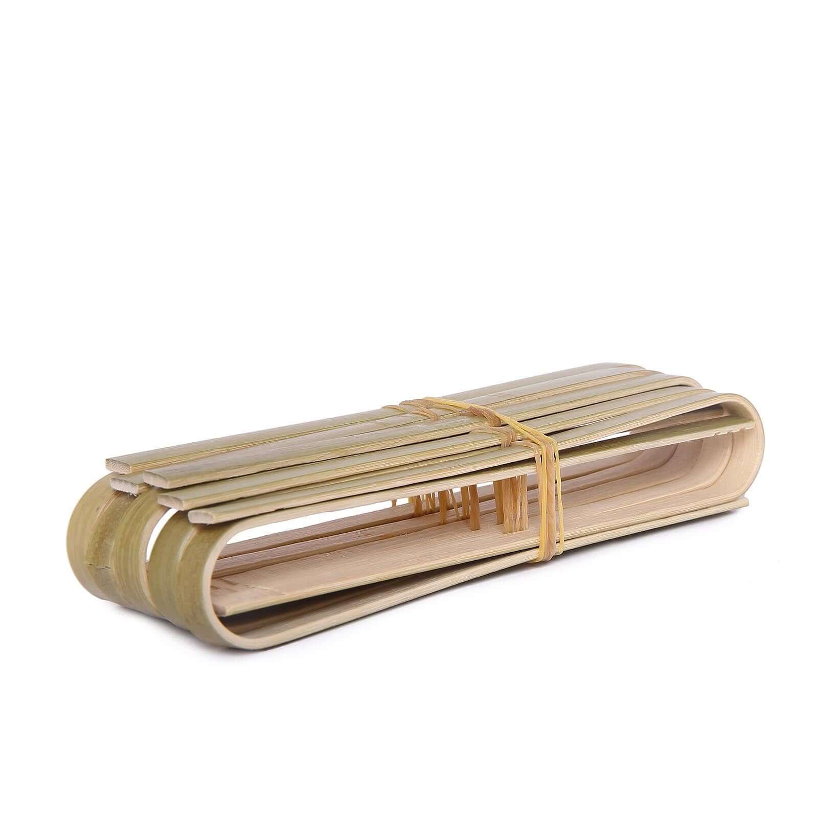 50-Pack Bamboo Wooden Tongs Disposable Flatware Eco Friendly Natural - Biodegradable Party Serving Utensils 6"