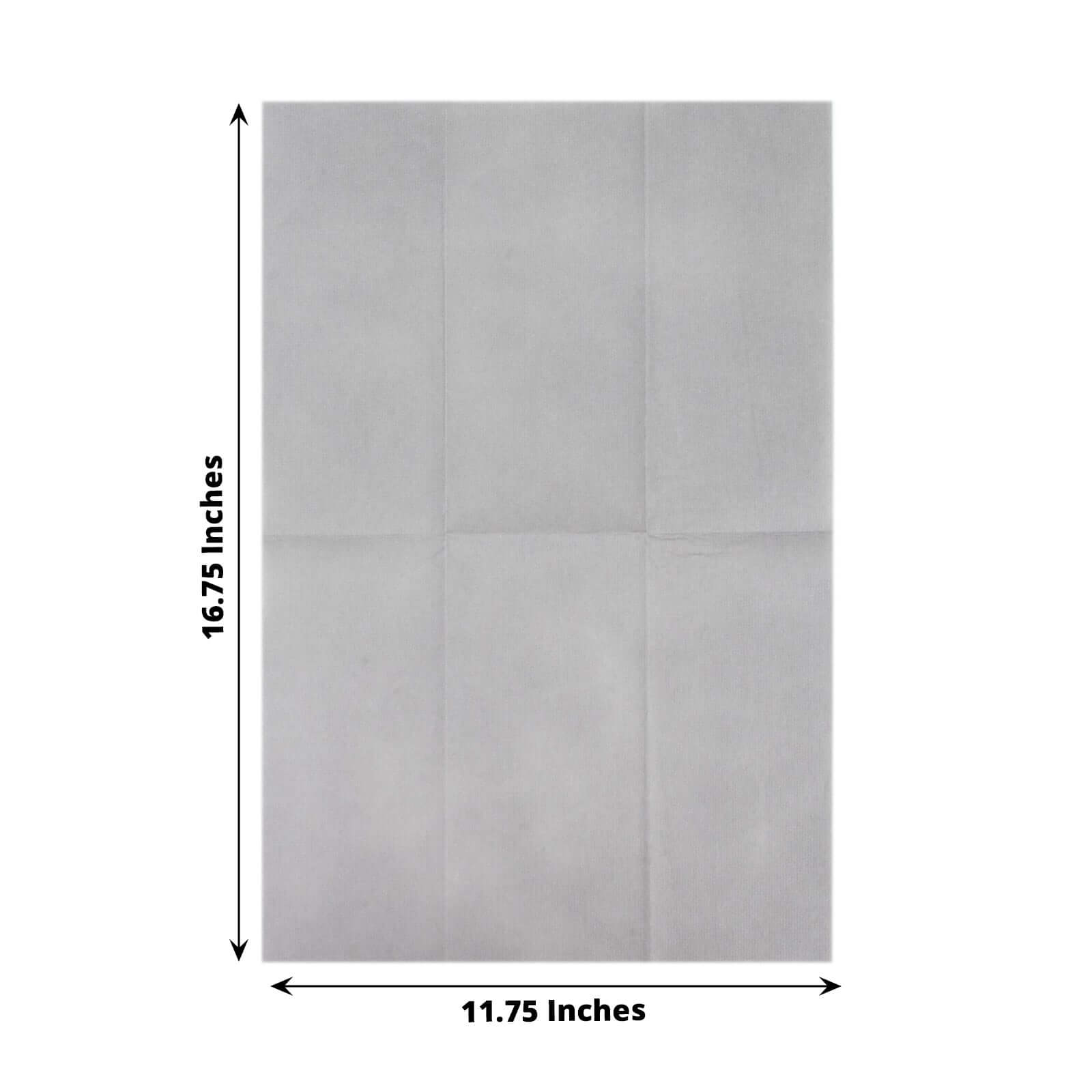 20-Pack Paper Linen-Like Napkins Silver - Disposable Hygienic Airlaid Guest Towels 8.5"x4"