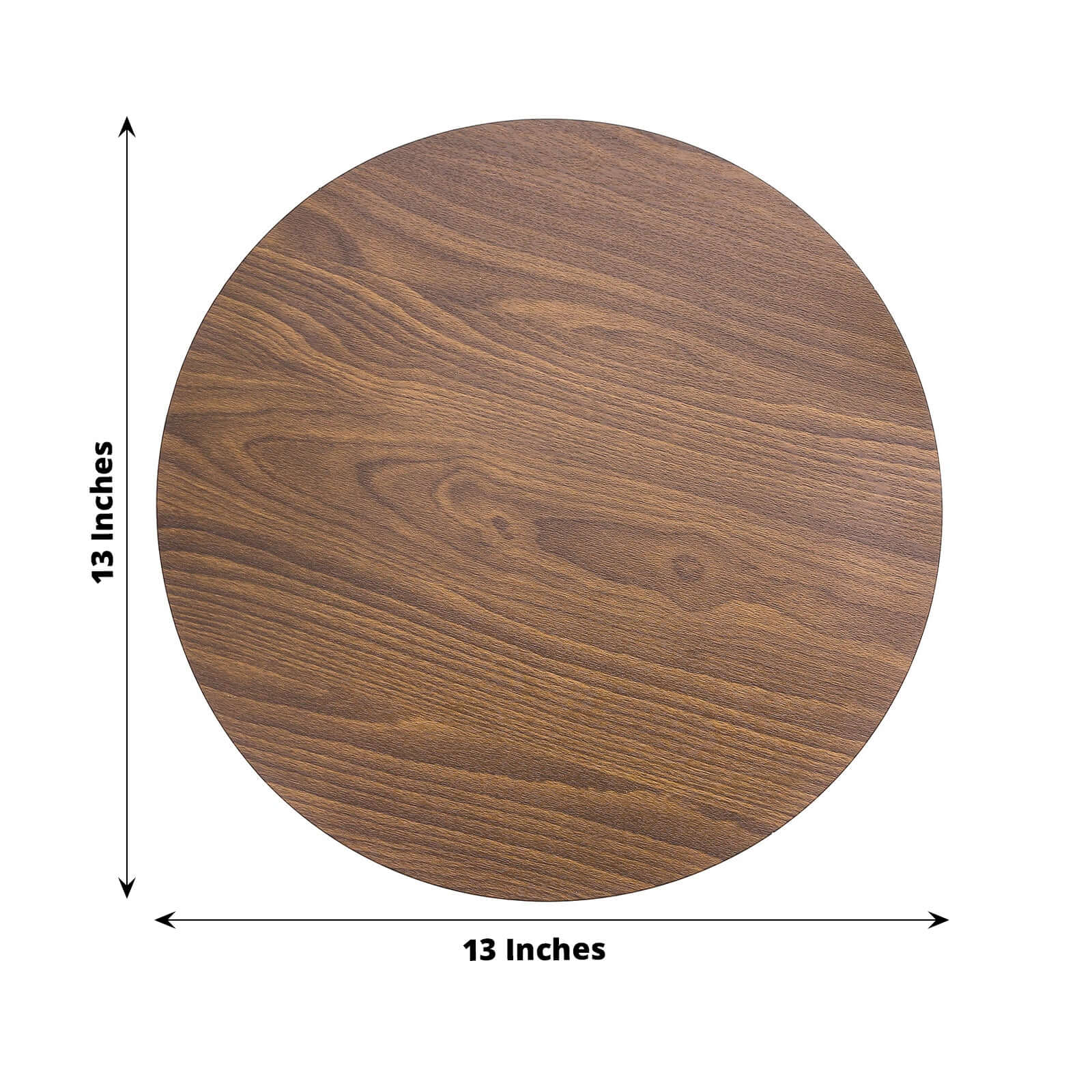6-Pack Disposable Table Placemats in Brown with Walnut Wood Design - Cardboard Placemats for Rustic & Farmhouse Themes 13"