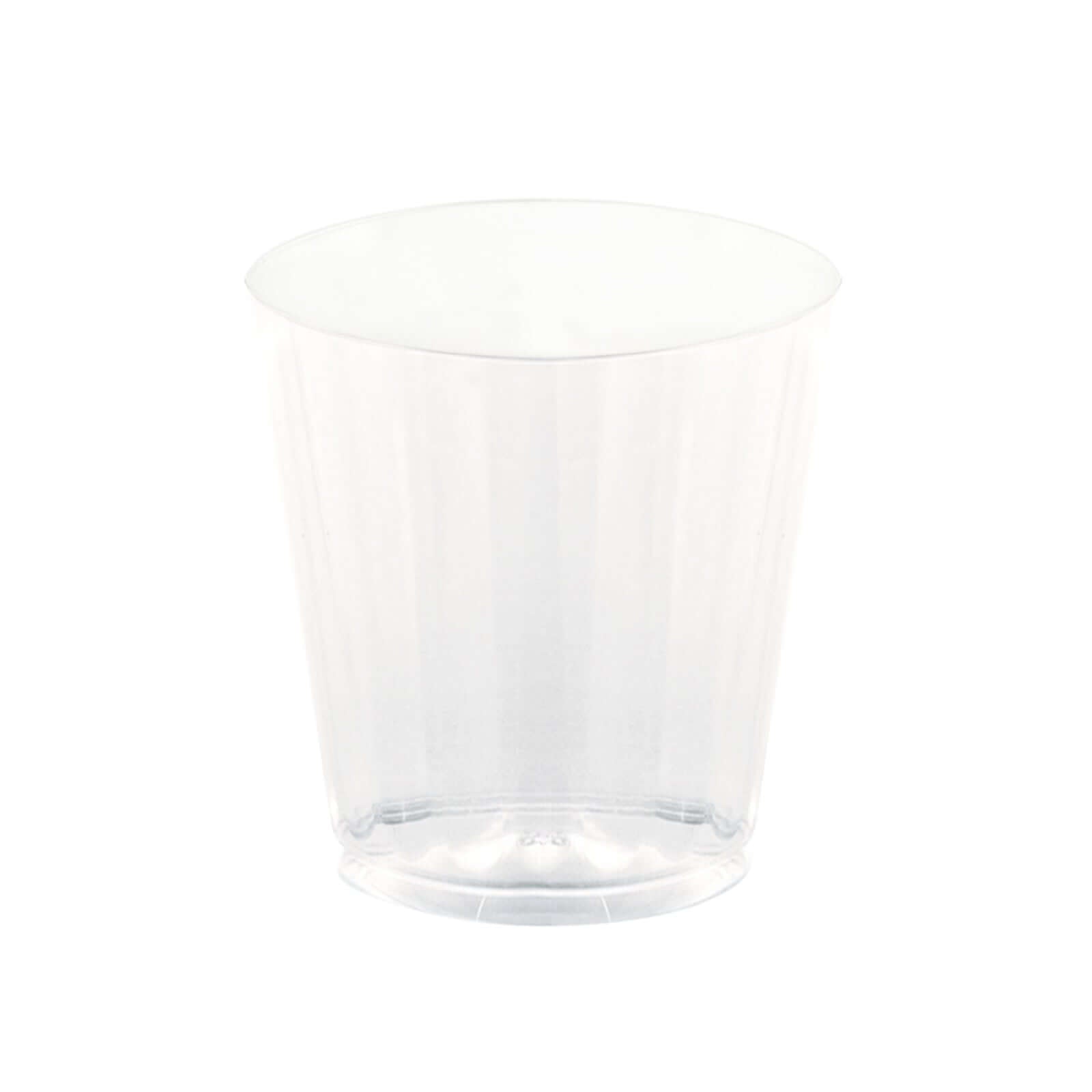 25-Pack Plastic Party Cups Crystal Clear with Rounded Rim - Durable Hard Disposable Drinkware 9oz