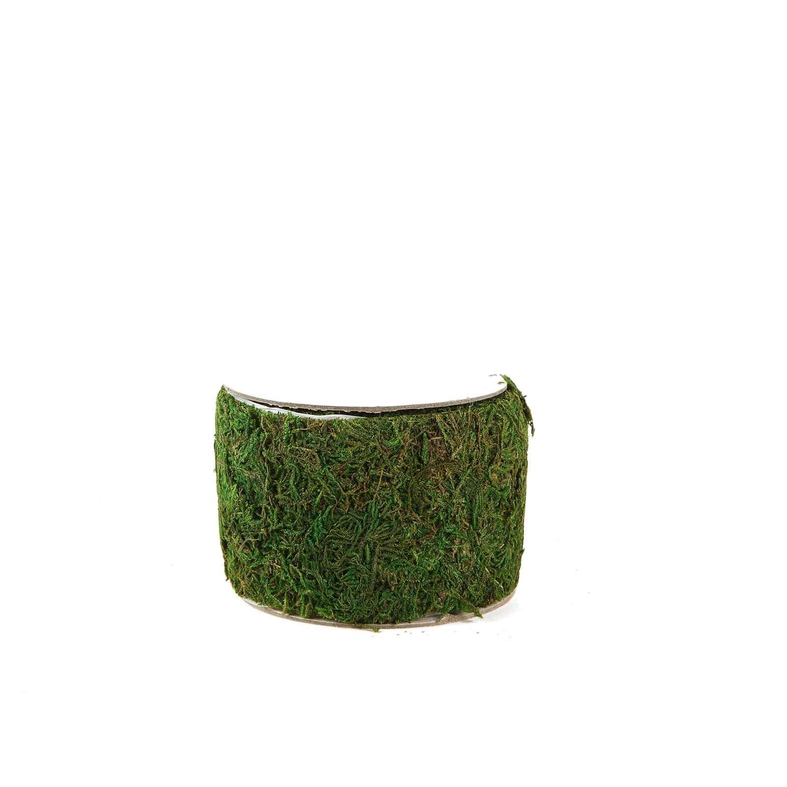 4ft 2" Wide Green Preserved Moss Ribbon Roll, DIY Craft Ribbon