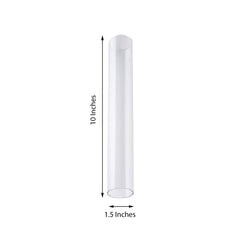 Acrylic Cake Stand Tubes Clear DIY Customizable Design - Tiered Cupcake Dessert Tower Poles 10"