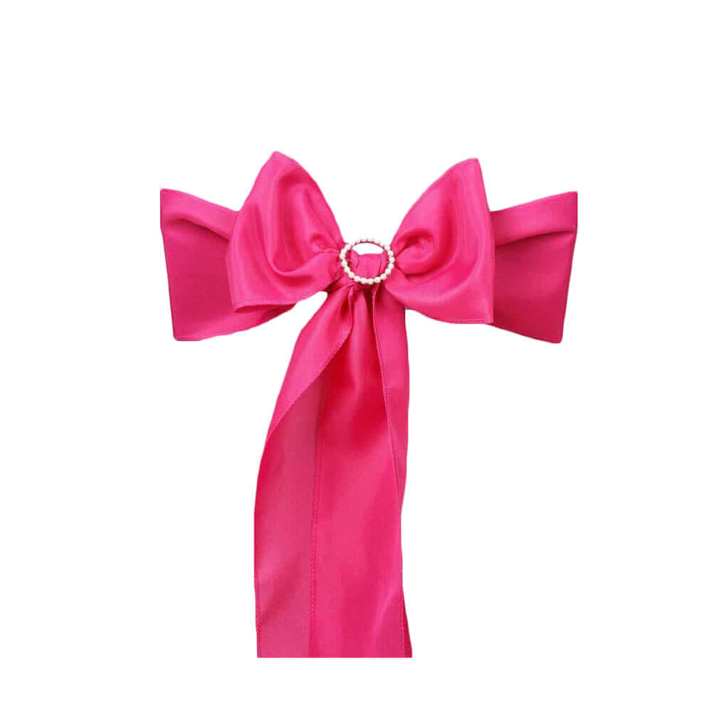 5 Pack Polyester Chair Sashes Fuchsia 6"x108"