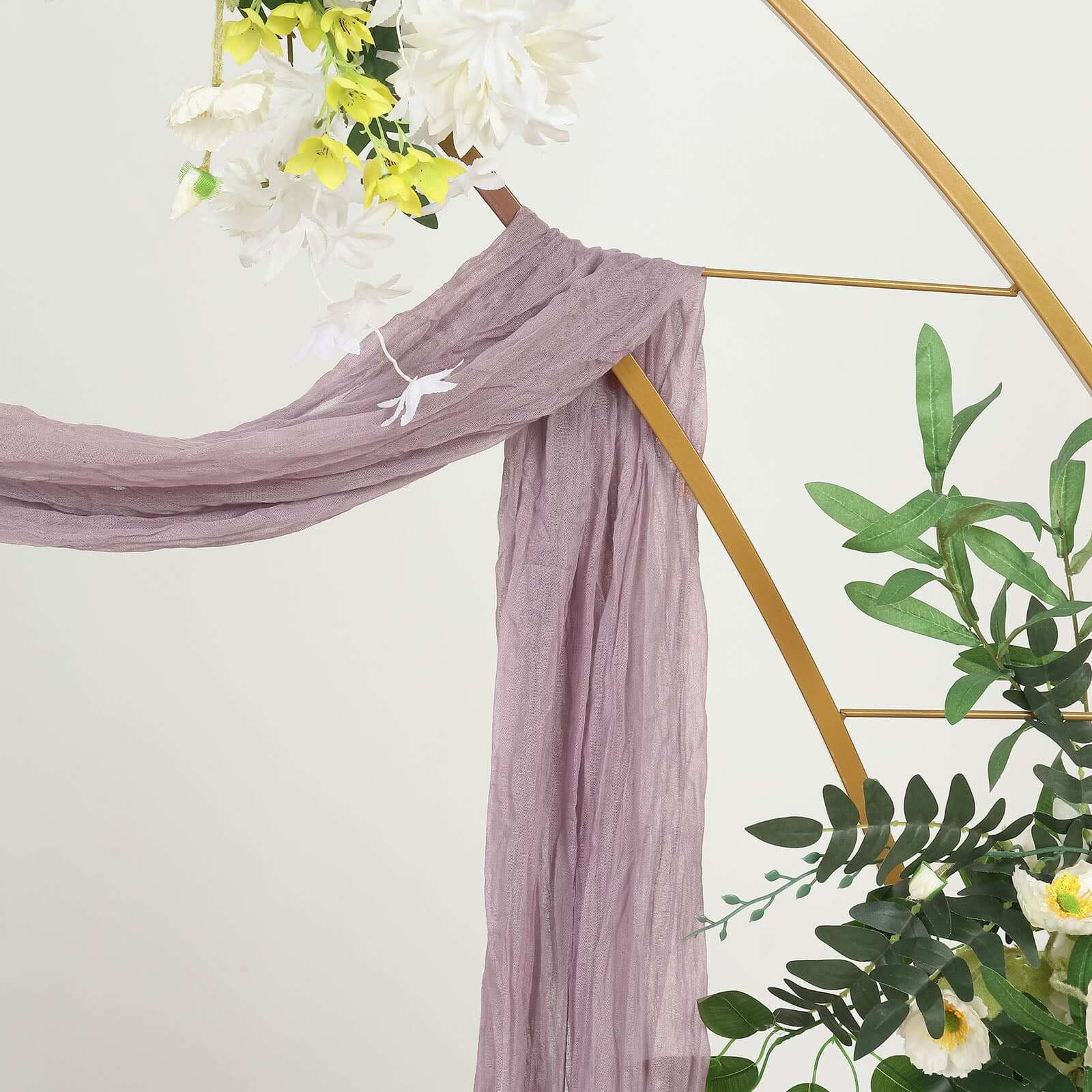 20ft Violet Amethyst Gauze Cheesecloth Fabric Wedding Arch Drapery, Window Scarf Valance, Boho Decor Arbor Curtain Panel