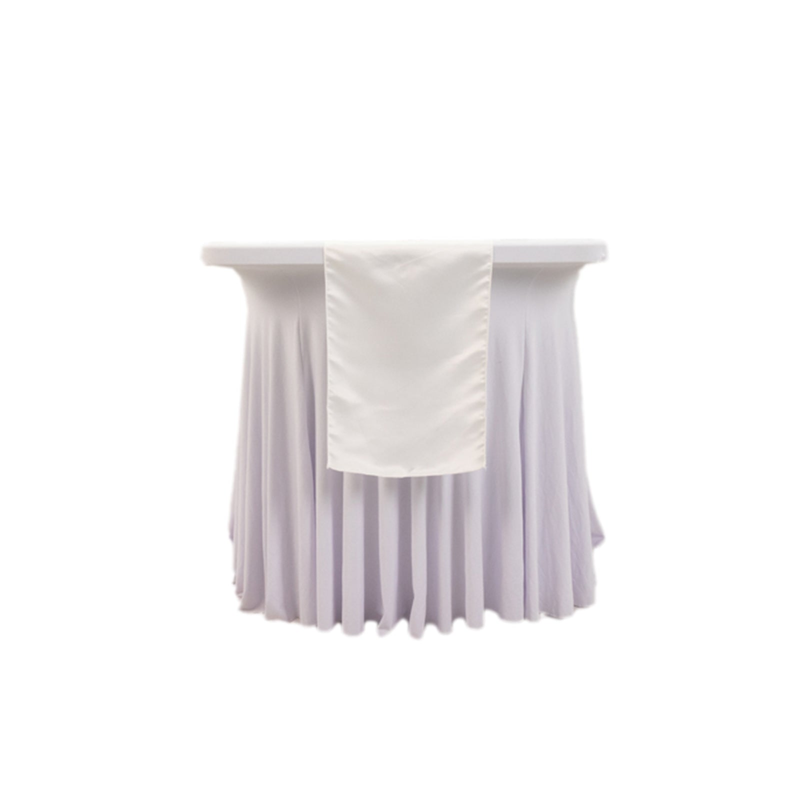 Lamour Satin 12"x108" Table Runner Ivory - Smooth & Lustrous Finish