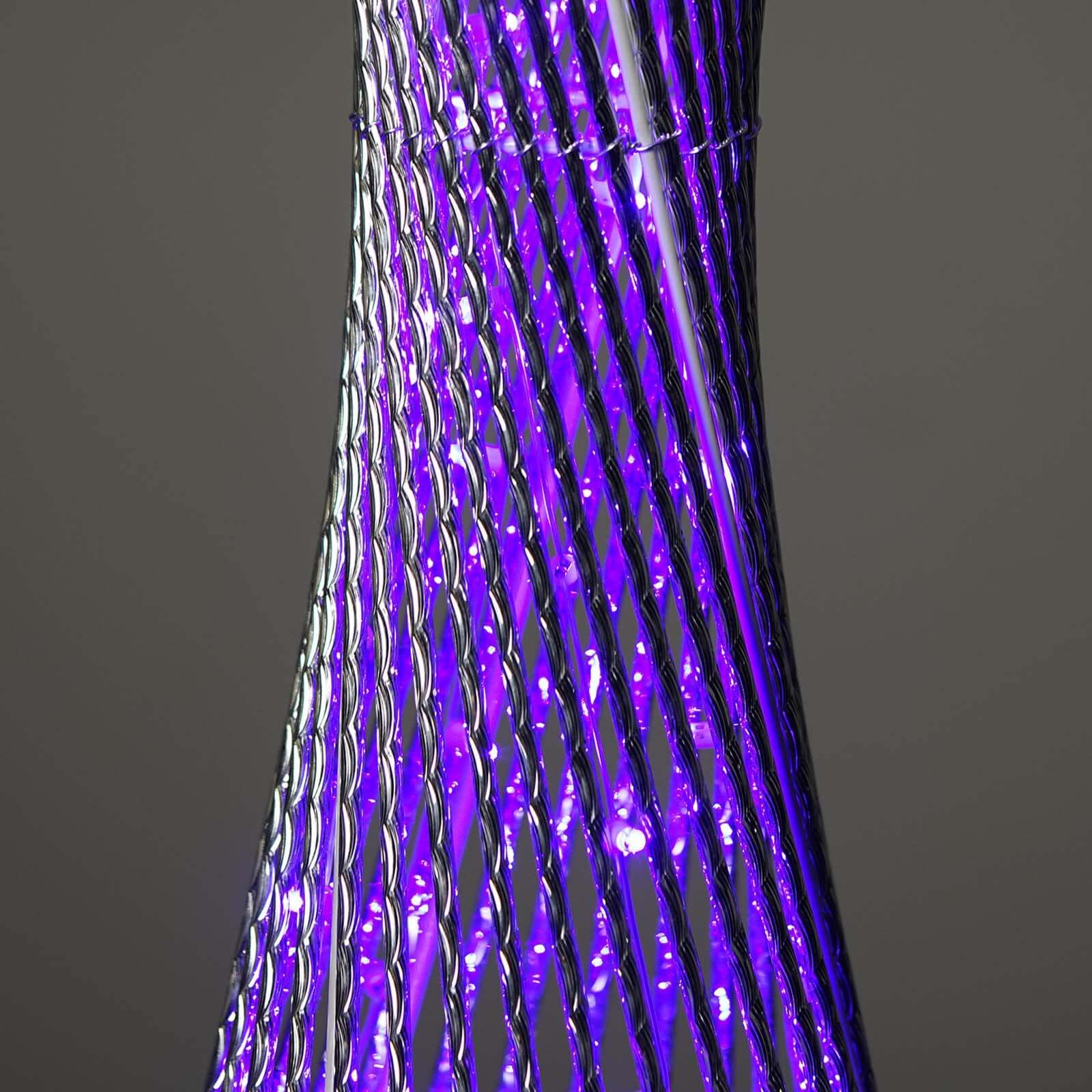 2ft Color Changing LED Spiral Metal Tower Columns LED Lamp, Night Light Wedding Centerpiece