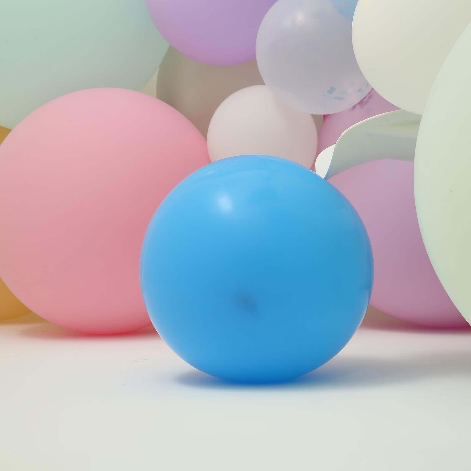 10 Pack 18" Matte Pastel Light Blue Helium or Air Latex Party Balloons