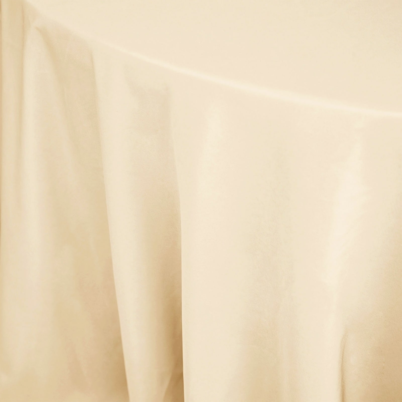 Polyester 132" Round Tablecloth Beige - Seamless Chic Table Cover