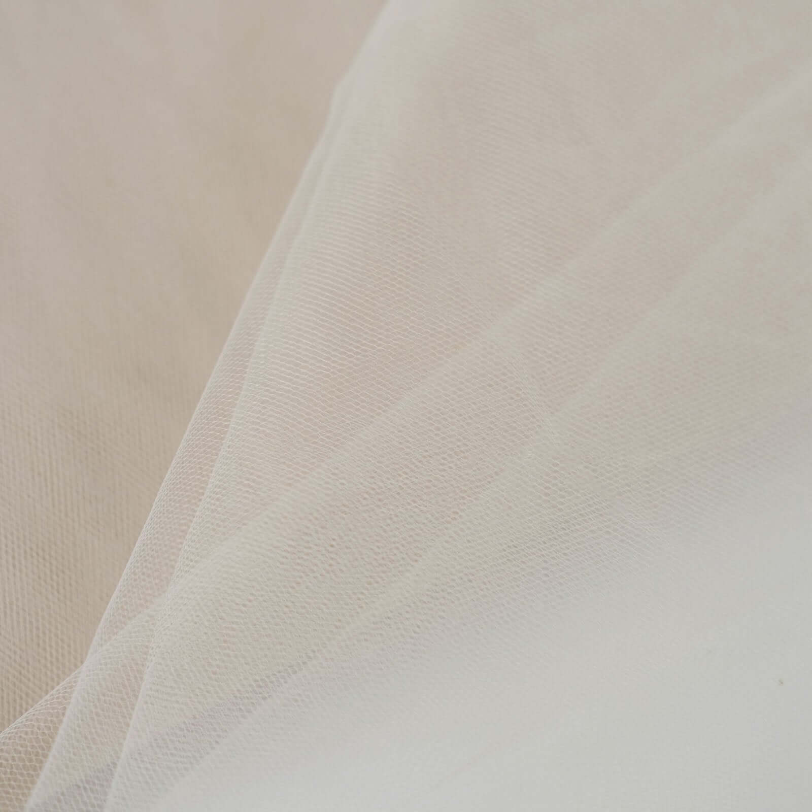 54"x40 Yards Beige Tulle Fabric Bolt, DIY Crafts Sheer Fabric Roll