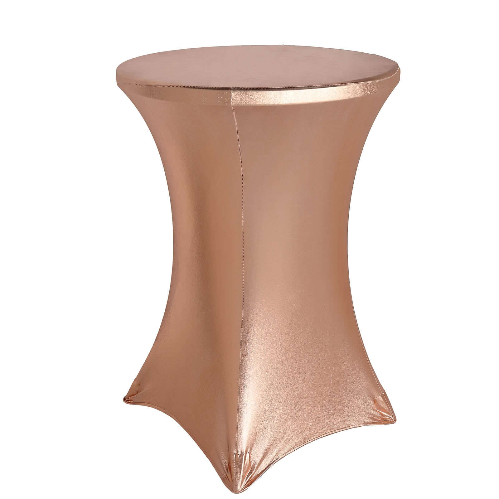Metallic Spandex 32" Fitted Round Cocktail Table Cover Blushighboy Tablecloth - Stretch Fit & Water-Resistant