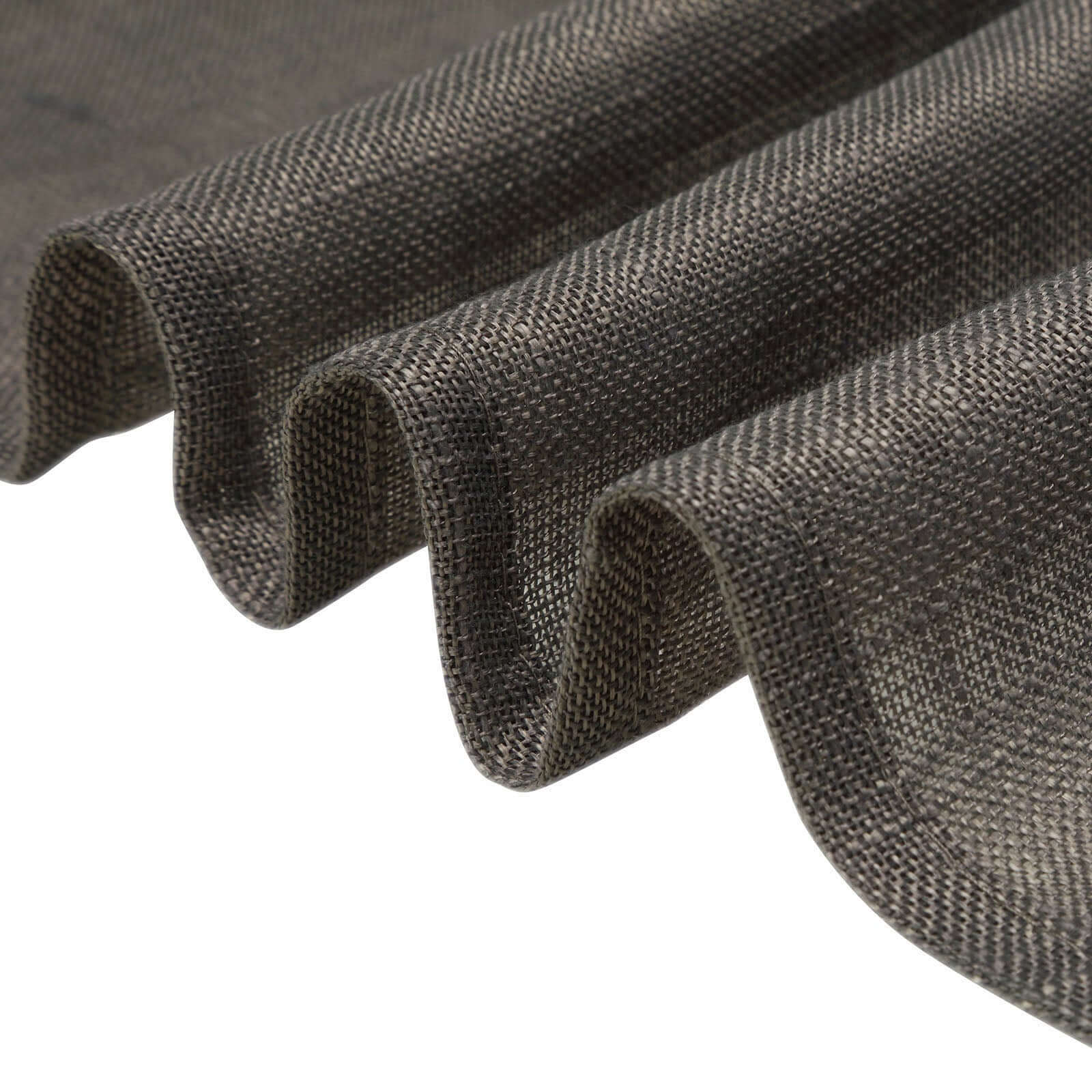 5 Pack Linen Chair Sashes 6"x108" Slubby Textured Charcoal Gray - Durable Wrinkle-Resistant Decor