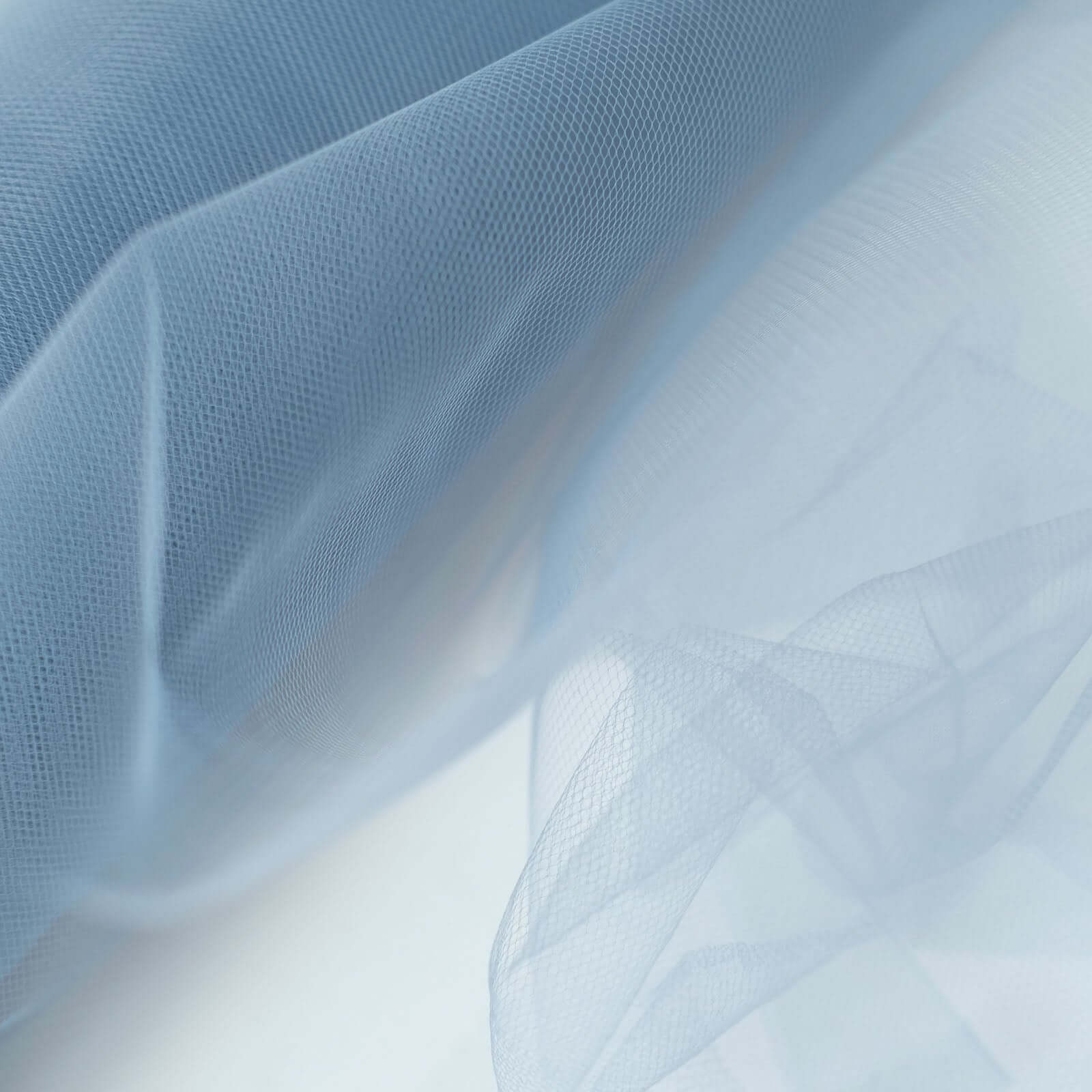 18"x100 Yards Dusty Blue Tulle Fabric Bolt, Sheer Fabric Spool Roll For Crafts