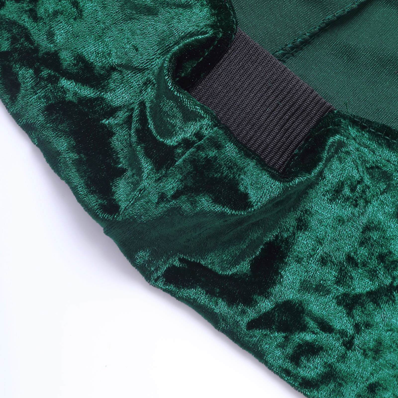 Crushed Velvet Spandex 32" Round Cocktail Table Cover Hunter Emerald Smooth Highboy Tablecloth