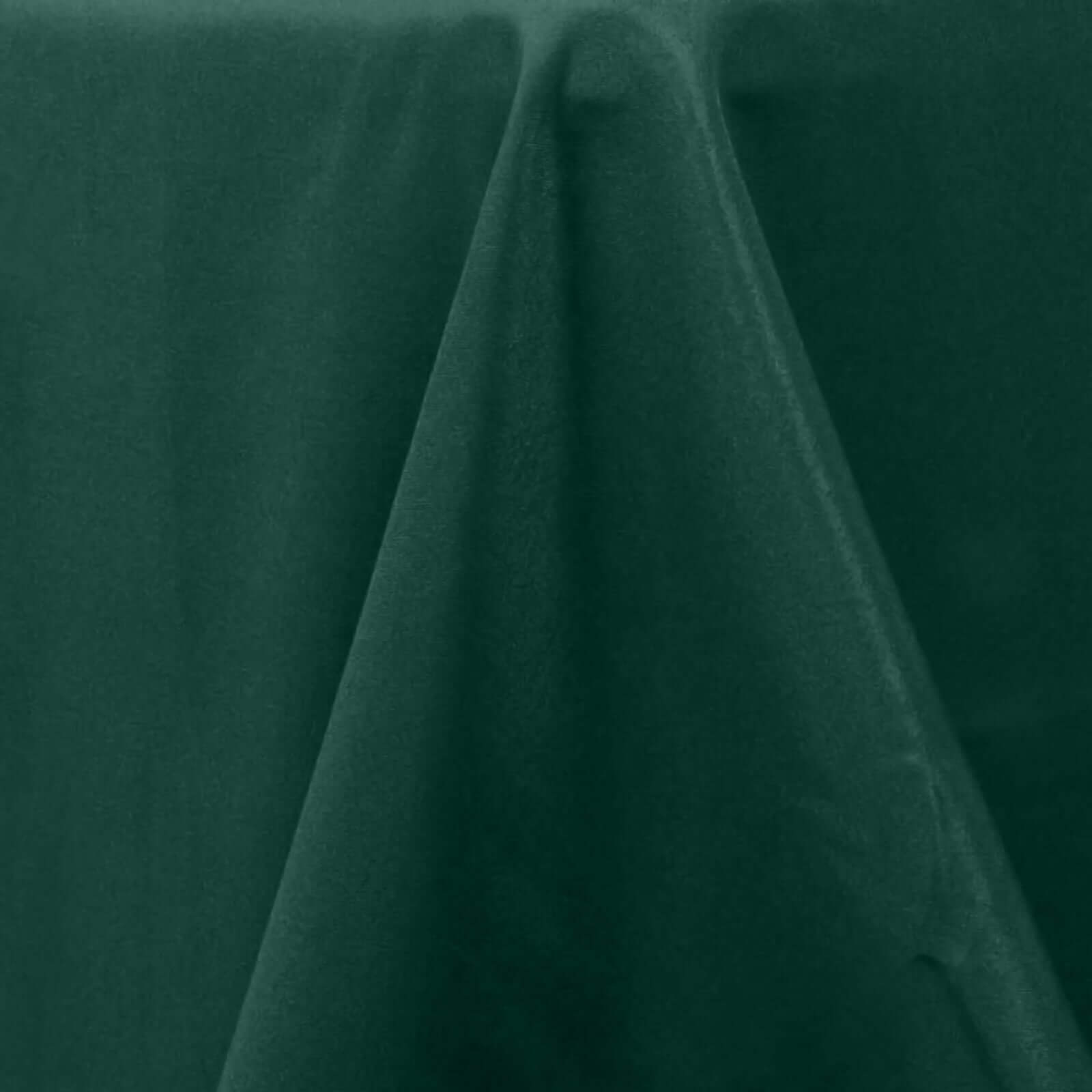Premium Polyester 120" Round Tablecloth Hunter Emerald Green - Seamless 220GSM Wrinkle-Resistant Table Cover