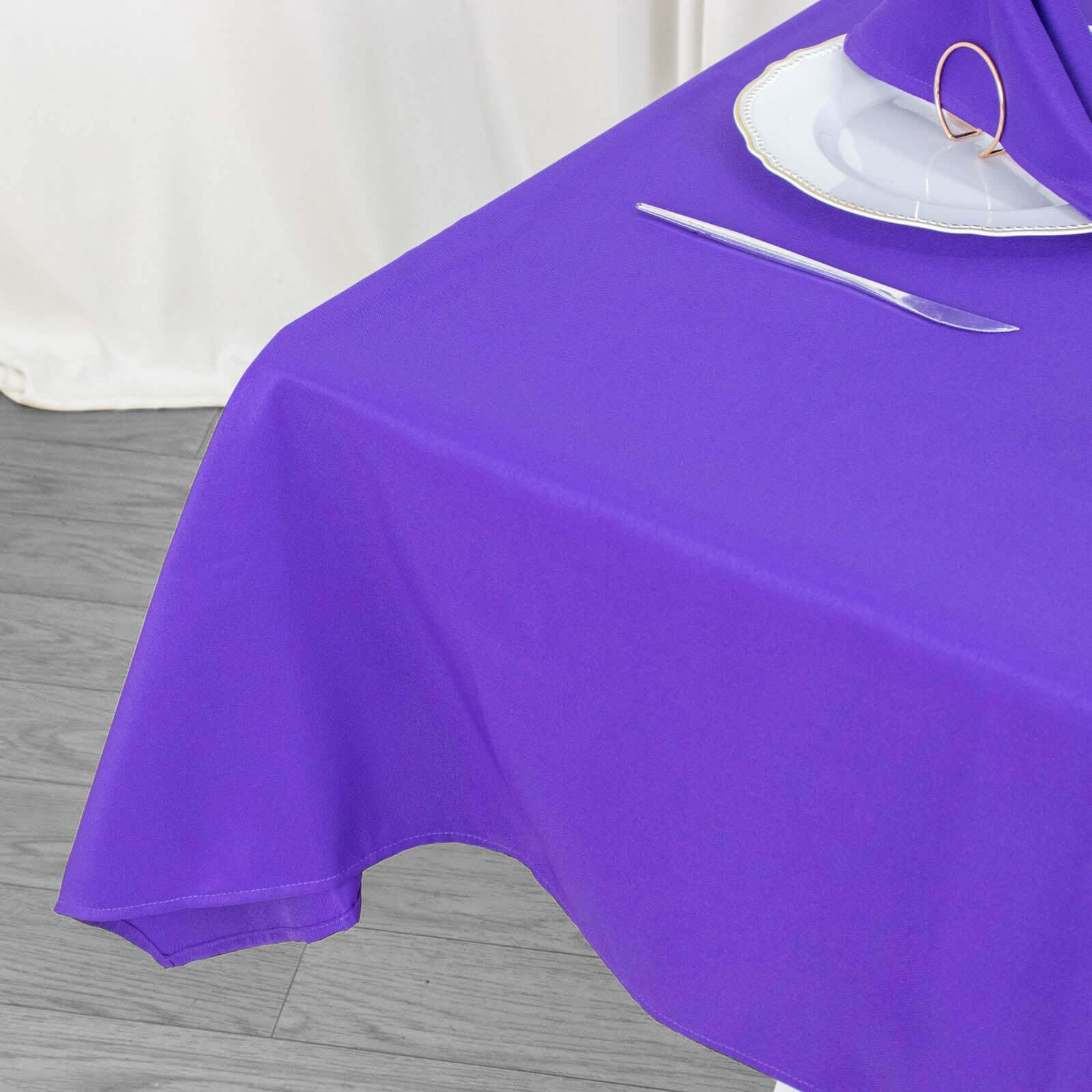 Premium Polyester 54"x54" Square Tablecloth Purple - 220GSM Stain and Wrinkle-Resistant Table Cover