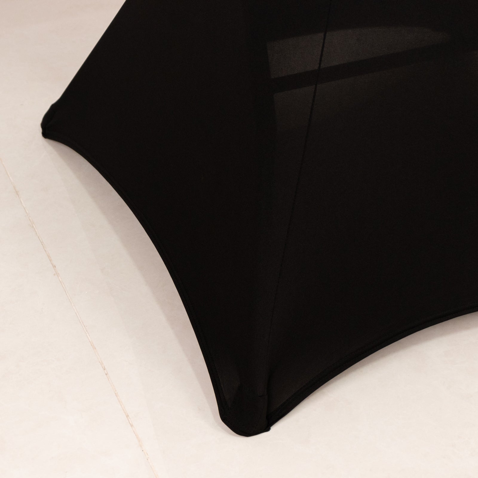 Spandex 33"-36" Round Cocktail Table Cover Black - Easy to Maintain Stretch Fitted Highboy Tablecloth