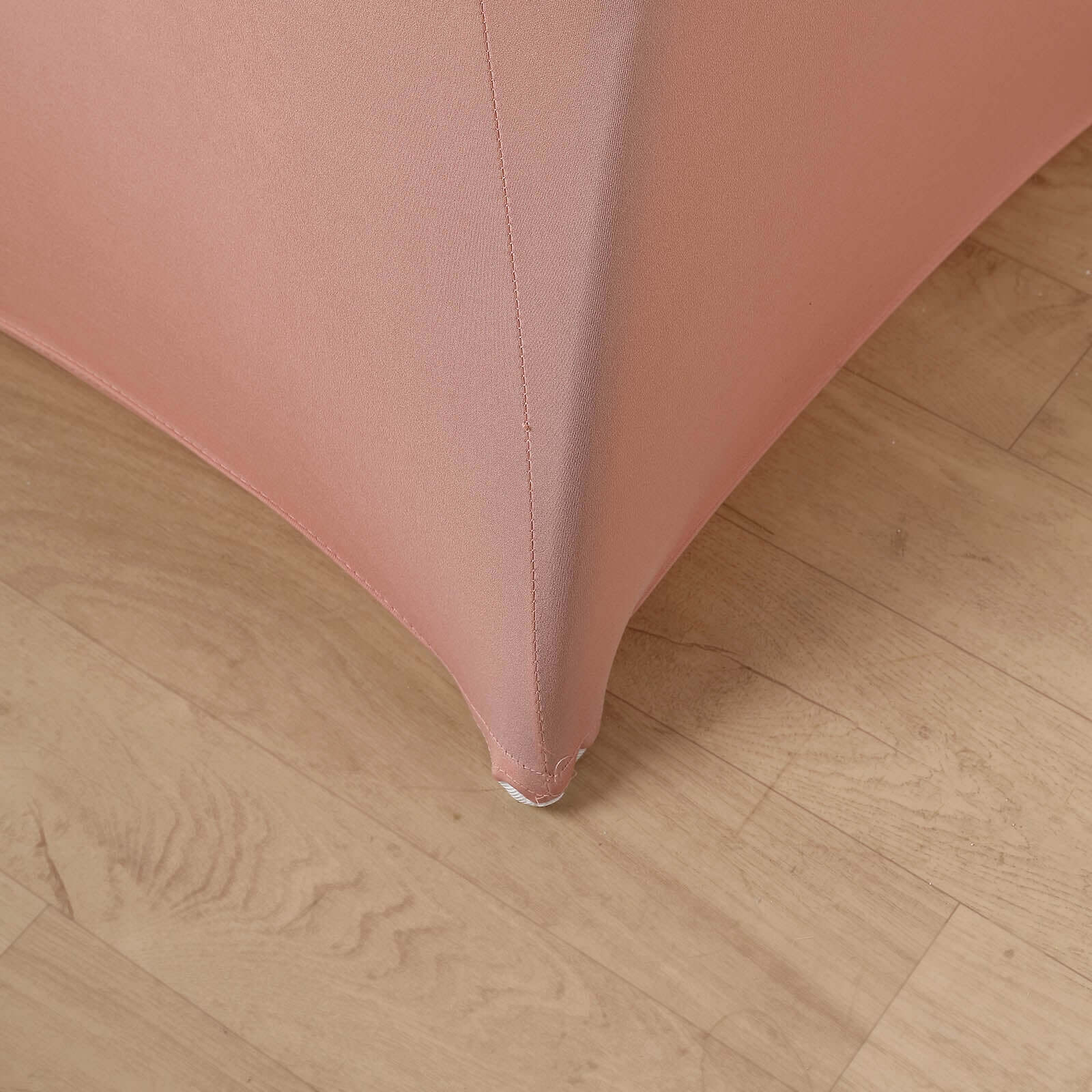 Spandex 24"-32" Round Cocktail Table Cover Dusty Rose - Easy to Maintain Stretch Fitted Highboy Tablecloth