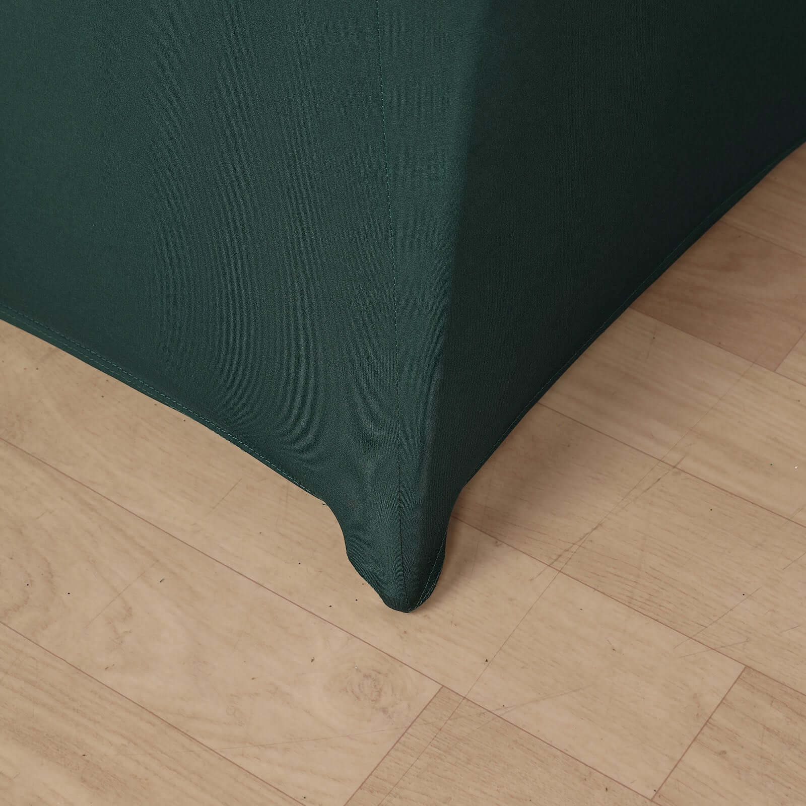 Spandex 24"-32" Round Cocktail Table Cover Hunter Emerald Green - Easy to Maintain Stretch Fitted Highboy Tablecloth