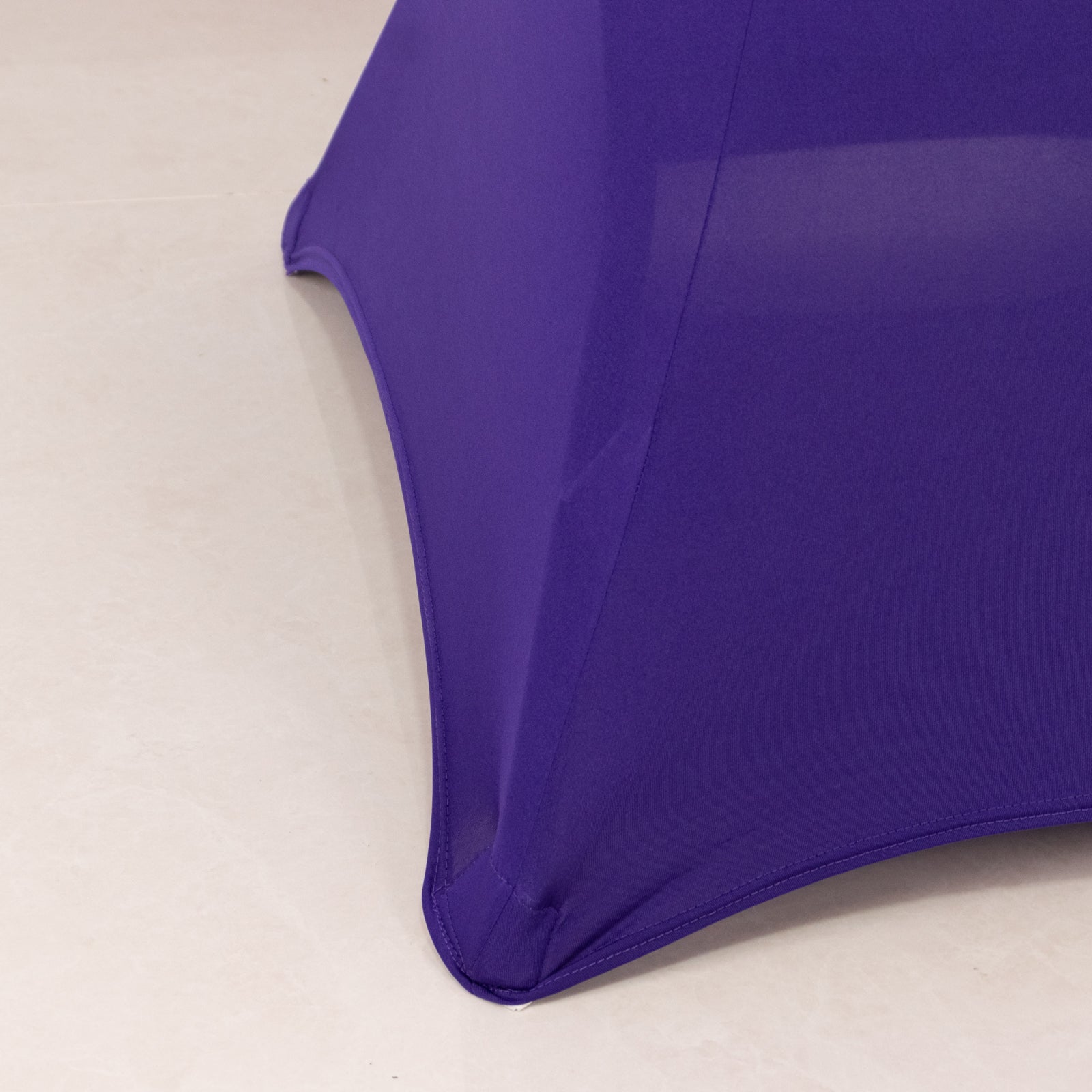 Spandex 33"-36" Round Cocktail Table Cover Purple - Easy to Maintain Stretch Fitted Highboy Tablecloth