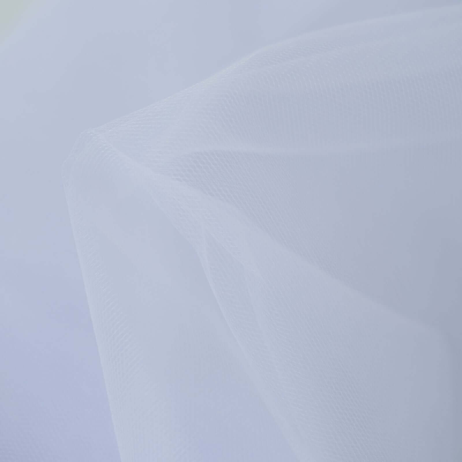 54"x40 Yards White Tulle Fabric Bolt, DIY Crafts Sheer Fabric Roll